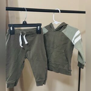 Tommy Bahama BABY Olive Jogger Set With dinosaur hoodie